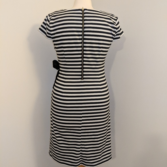 Striped Dress with Side Bow - Picture 2 of 5